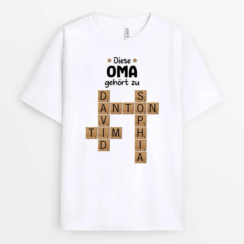 Diese Oma/Mama Gehört Zu Puzzle - Personalisiertes Geschenk | T-Shirt mit Gesicht für Damen
