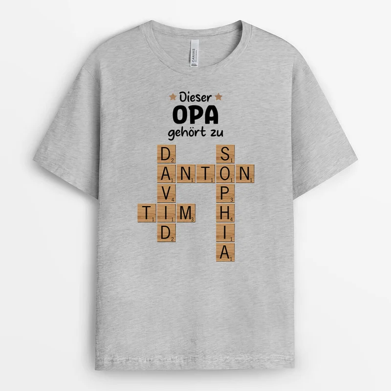 Dieser Opa/Papa Gehört Zu Puzzle - Personalisiertes Geschenk | T-Shirt mit Gesicht für Männer
