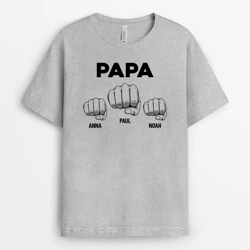 Opas Mit Faust - Personalisiertes Geschenk | T-Shirt für Opas