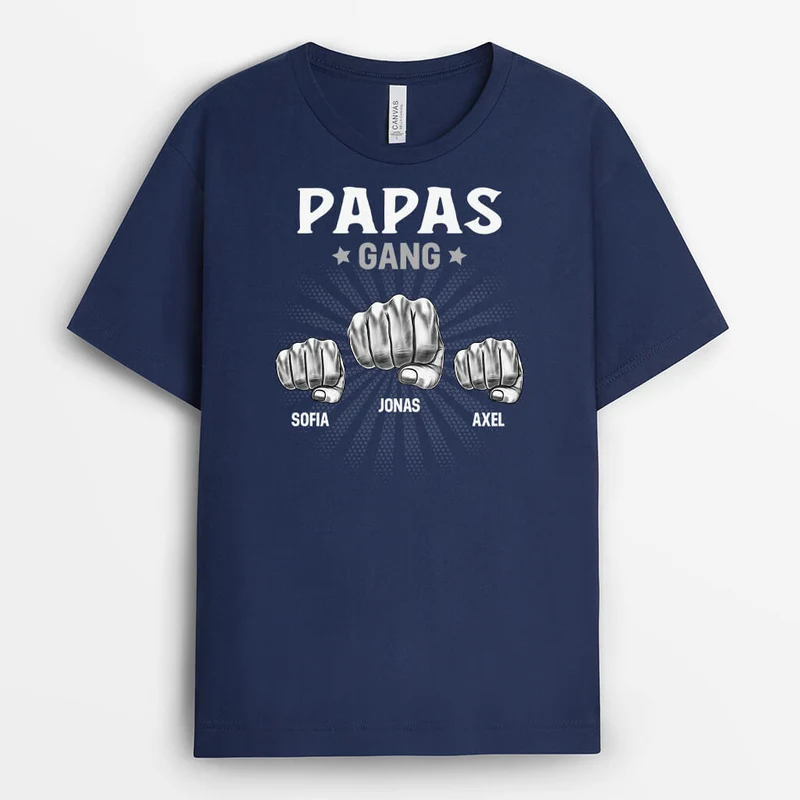 Opas/Papas Bande Mit Faust - Personalisiertes Geschenk | T-Shirt für Männer
