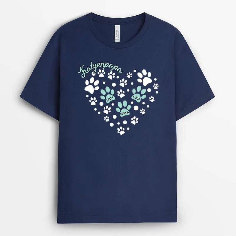 Katzenmama - Personalisiertes Geschenk | T-Shirt für Katzenliebhaber