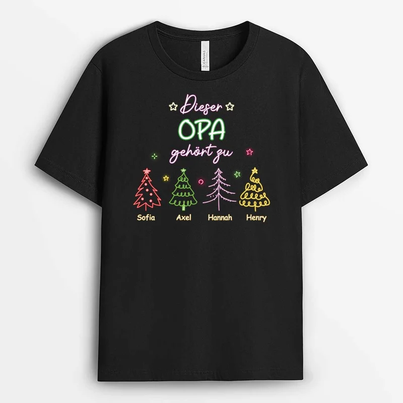 Dieser Oma/Mama Gehört Zu - Personalisiertes Geschenk | T-Shirt für Damen zu Weihnachten