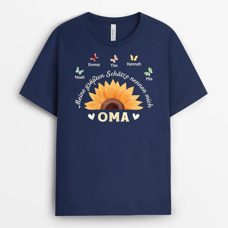 Meine Größten Schätze Nennen Mich Oma/Mama - Personalisiertes Geschenk | T-Shirt für Damen