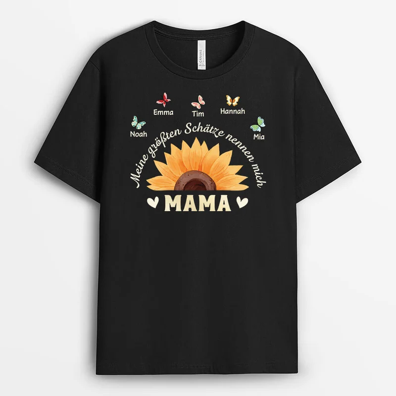 Meine Größten Schätze Nennen Mich Oma/Mama - Personalisiertes Geschenk | T-Shirt für Damen