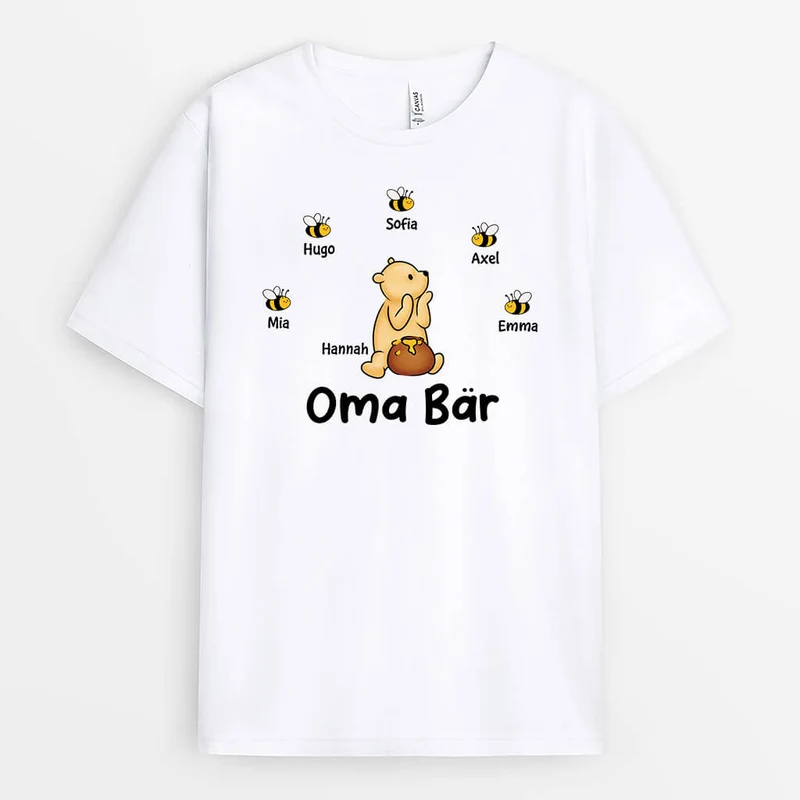 Oma Mama Bär Und Bienen - Personalisiertes Geschenk | T-Shirt für Damen