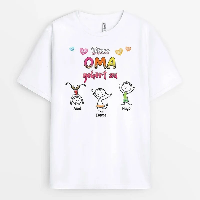 Diese Oma/Mama Gehört Zu - Personalisiertes Geschenk | T-Shirt für Damen