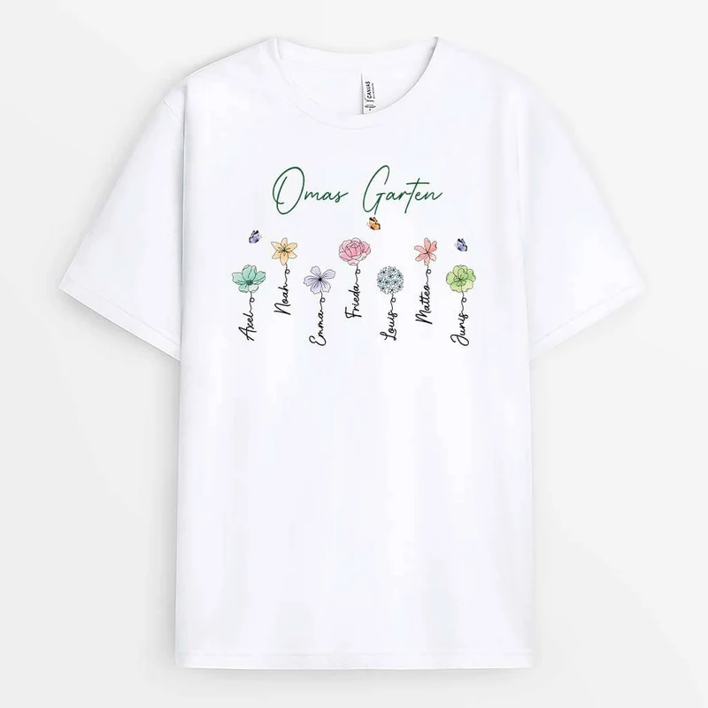 Omas/Mamas Garten - Personalisiertes Geschenk | T-shirt für Frauen