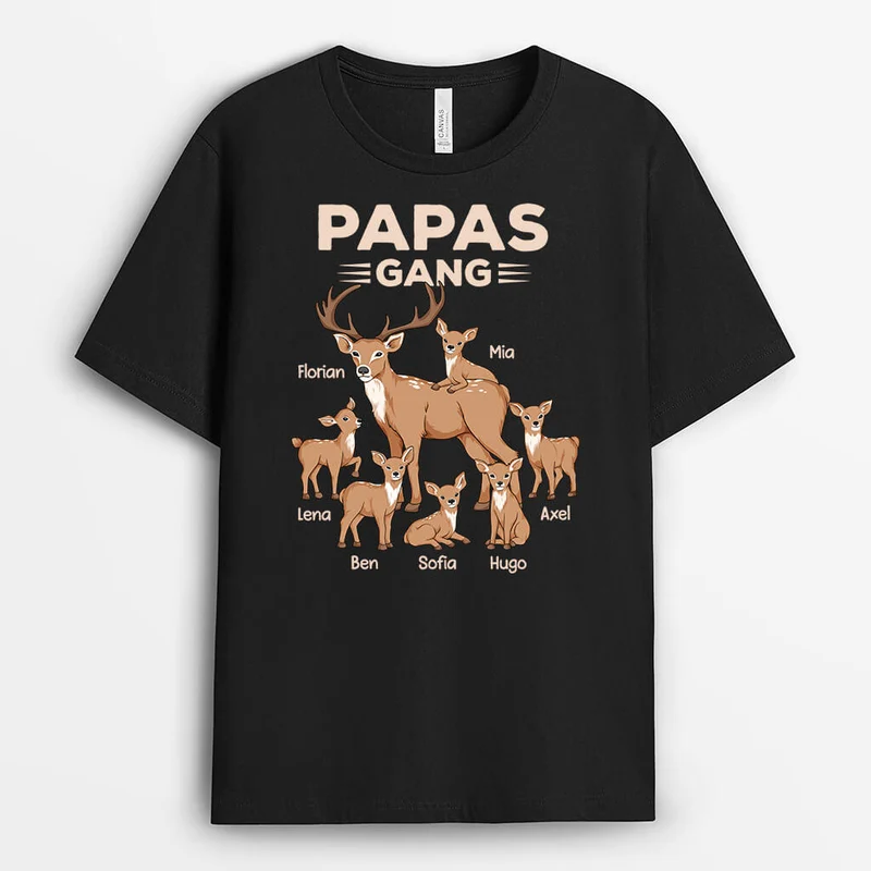 Opas/Papas Bande Hirsche - Personalisiertes Geschenk | T-shirt für Männer