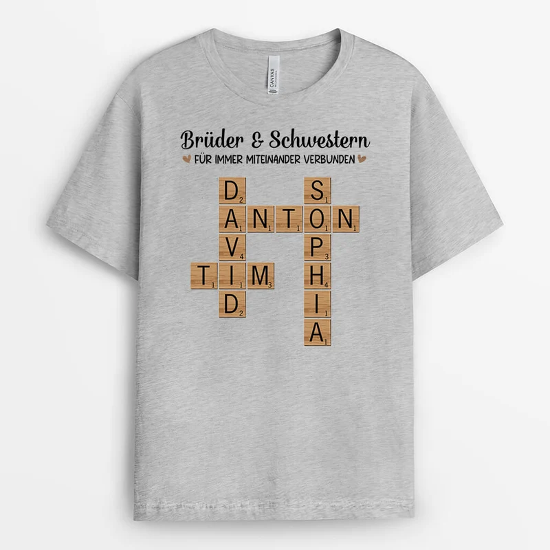 Brüder & Schwestern - Personalisiertes Geschenk | T-Shirt für Geschwister