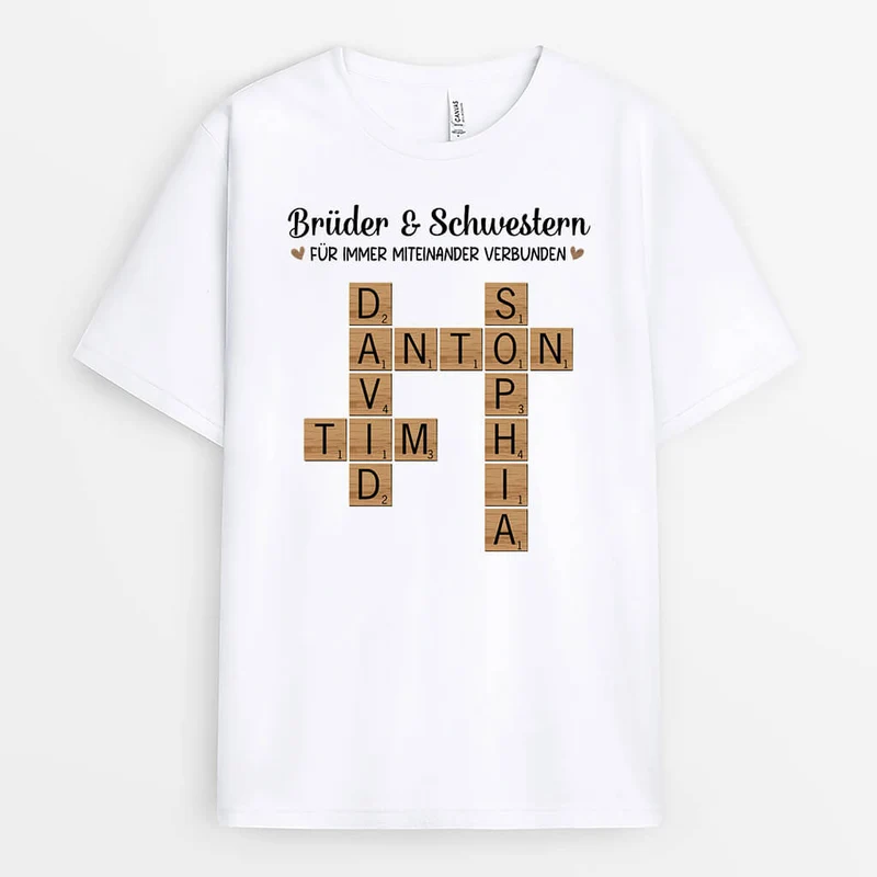 Brüder & Schwestern - Personalisiertes Geschenk | T-Shirt für Geschwister