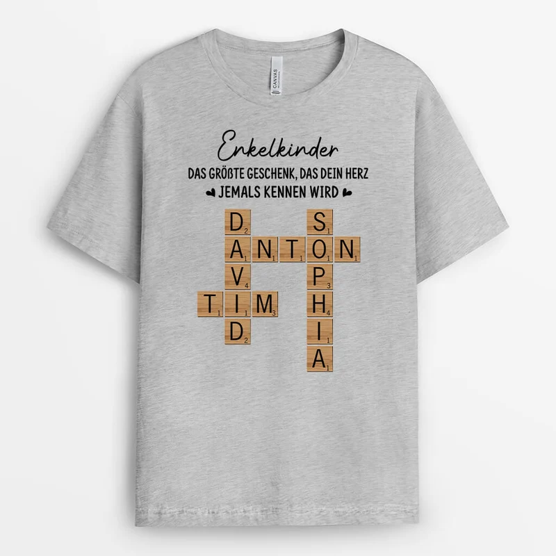Enkelkinder Das Größte Geschenk Das Dein Herz Jemals Kennen Wird - Personalisiertes Geschenk | T-Shirt für Omas