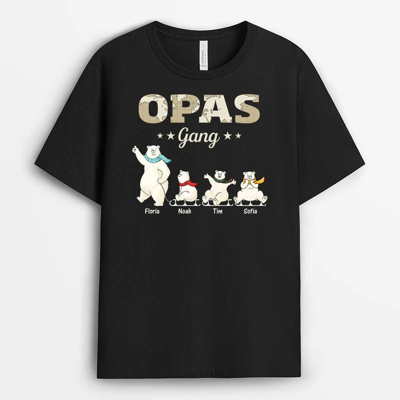Opas Bande Bär - Personalisiertes Geschenk | T-Shirt für Opas