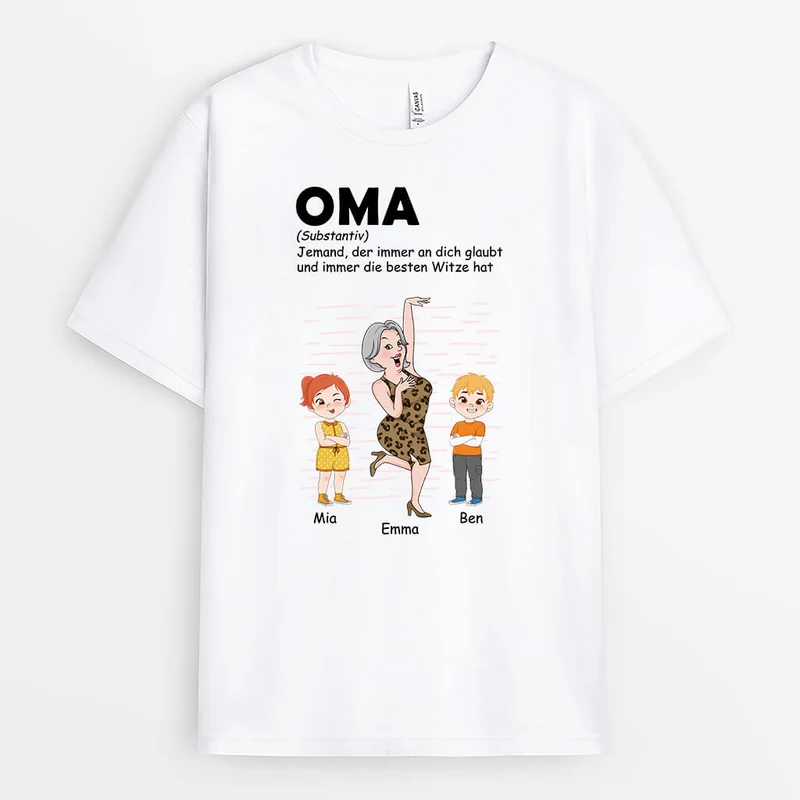 Definition Oma - Personalisiertes Geschenk | T-Shirt für Omas