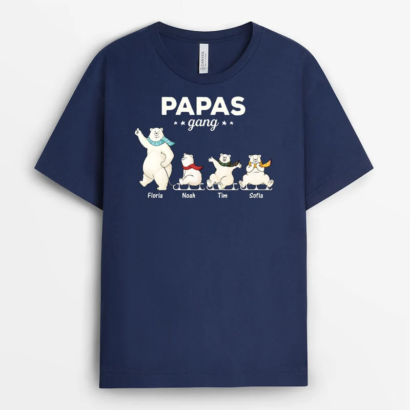 Opas Bande Eisbären - Personalisiertes Geschenk | T-Shirt für Opas