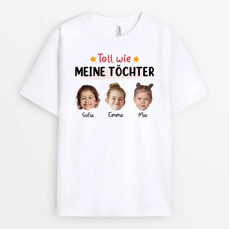 Toll Wie - Personalisietes Geschenk | T-Shirt für Großeltern/Eltern mit Foto