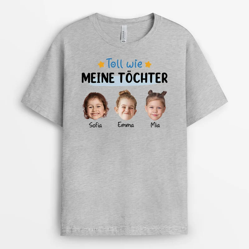 Toll Wie - Personalisietes Geschenk | T-Shirt für Großeltern/Eltern mit Foto