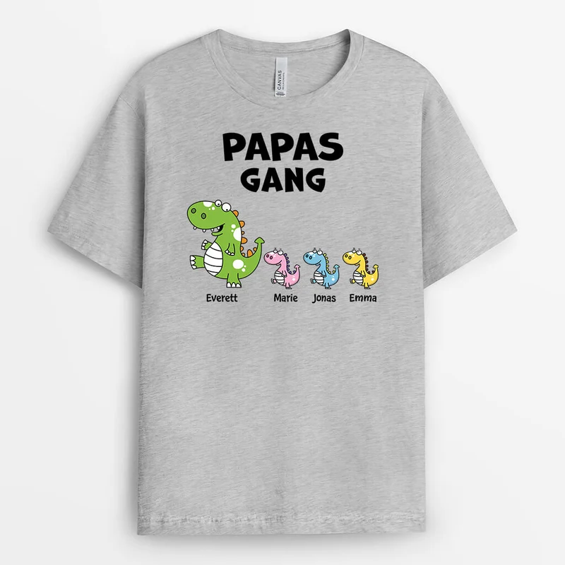 Papas Bande Dinosaurier - Personalisiertes Geschenk | T-Shirt für Papas