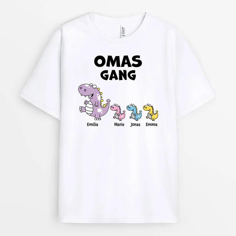 Papas Bande Dinosaurier - Personalisiertes Geschenk | T-Shirt für Papas