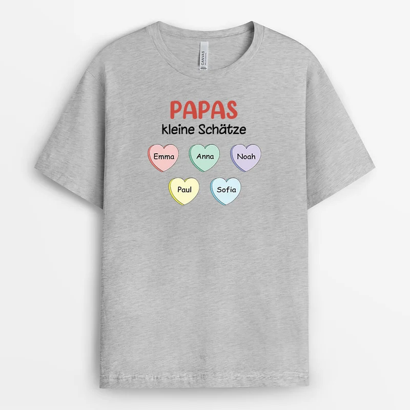 Opas/Papas kleine Schätze - Personalisiertes Geschenk | T-Shirt für Männer