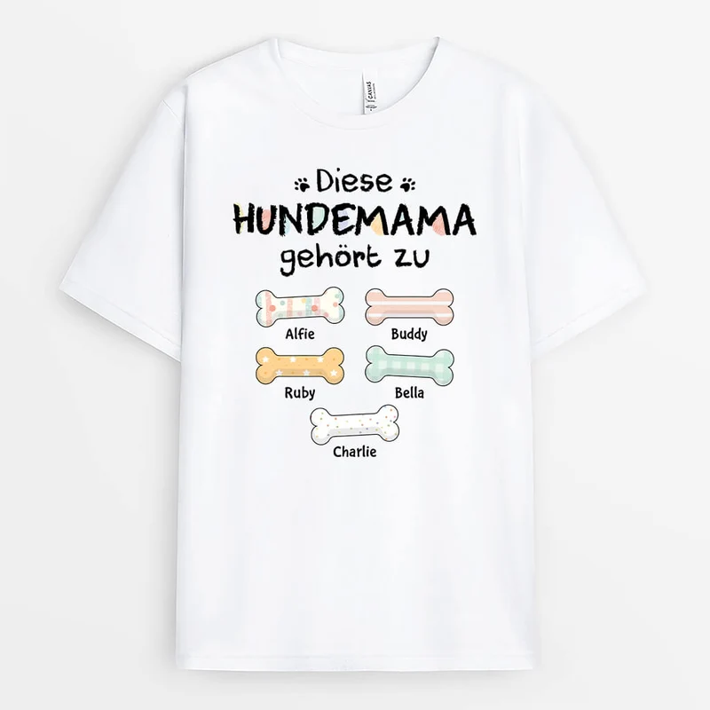 Diese Hundemama/Dieser Hundepapa Gehört Zu - Personalisiertes Geschenk | T-shirt für Hundeliebhaber