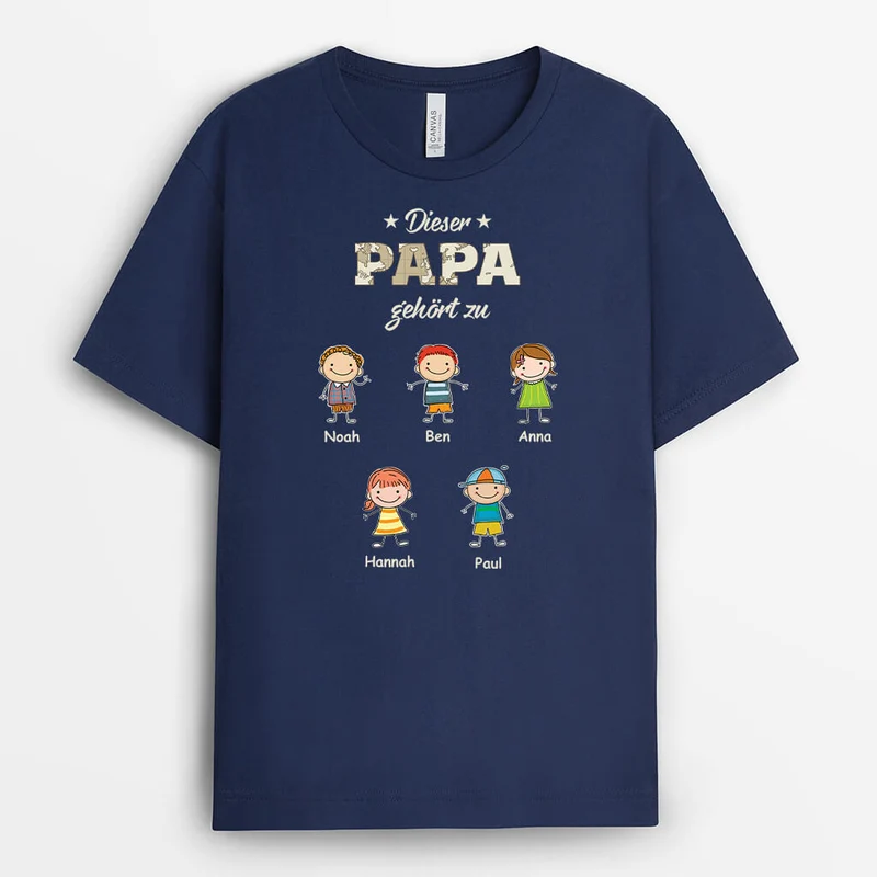 Dieser Opa Gehört Zu - Personalisiertes Geschenk | T-Shirt für Opas