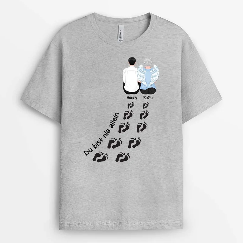 Du Bist Nie Allein - Personalisiertes Geschenk | T-Shirt für Opas