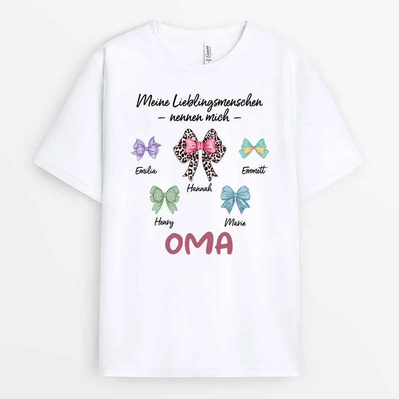 Mein Lieblingsmensch - Personalisierte Geschenke | T-Shirt für Mama/Oma