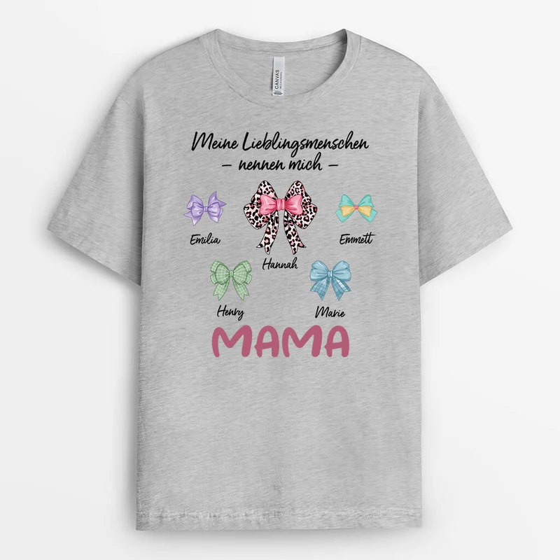 Mein Lieblingsmensch - Personalisierte Geschenke | T-Shirt für Mama/Oma