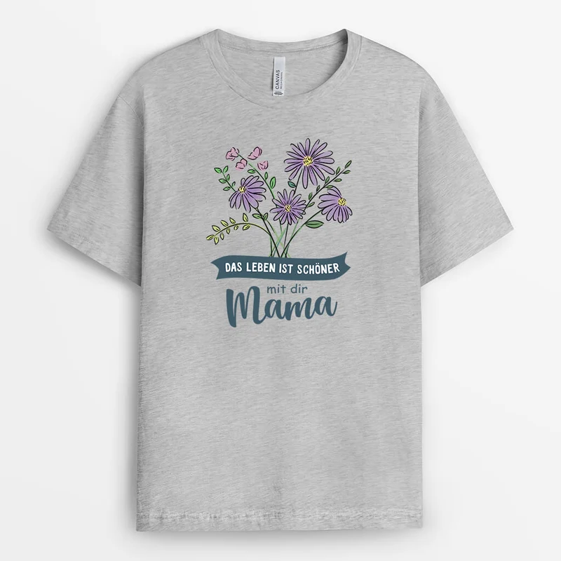 Das Leben Ist Schöner Mit Dir Oma - Personalisiertes Geschenk | T-Shirt für Omas