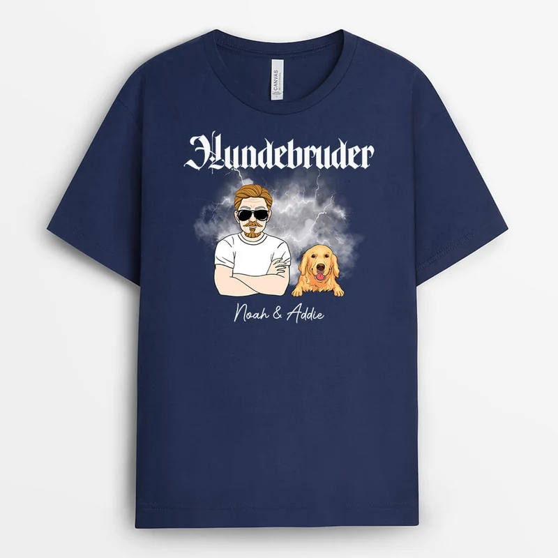 Hundepapa - Personalisiertes Geschenk | T-shirt für Hundeliebhaber
