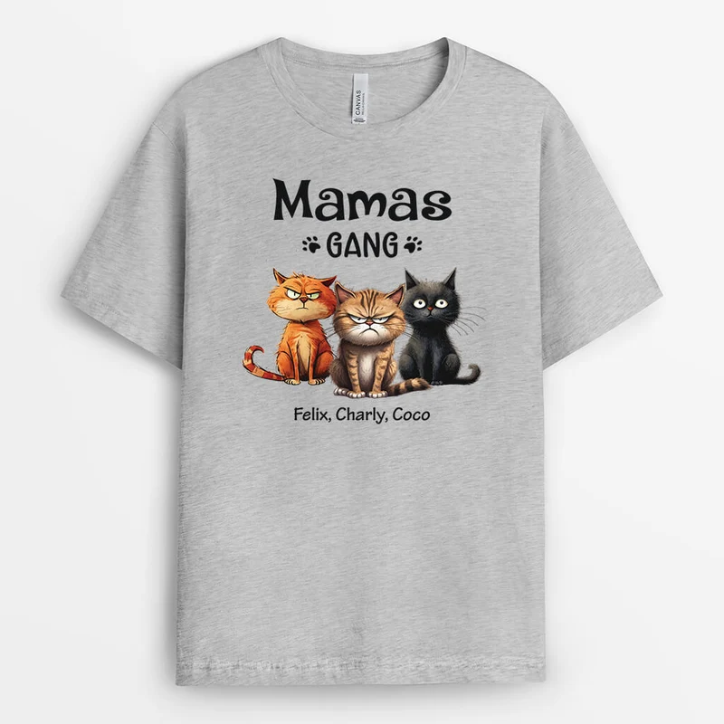 Papas Bande - Personalisiertes Geschenk | T-Shirt für Katzenliebhaber