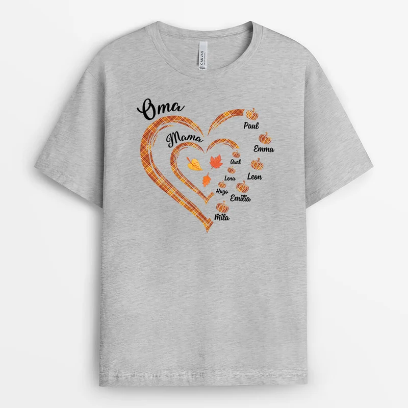 Das Herz Und Mama - Personalisiertes Geschenk | T-Shirt für Mamas