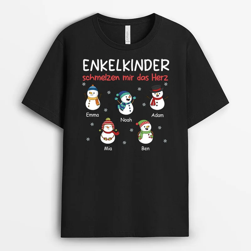 Enkelkinder Schmelzen Mir Das Herz - Personalisiertes Geschenk | T-Shirt für Omas