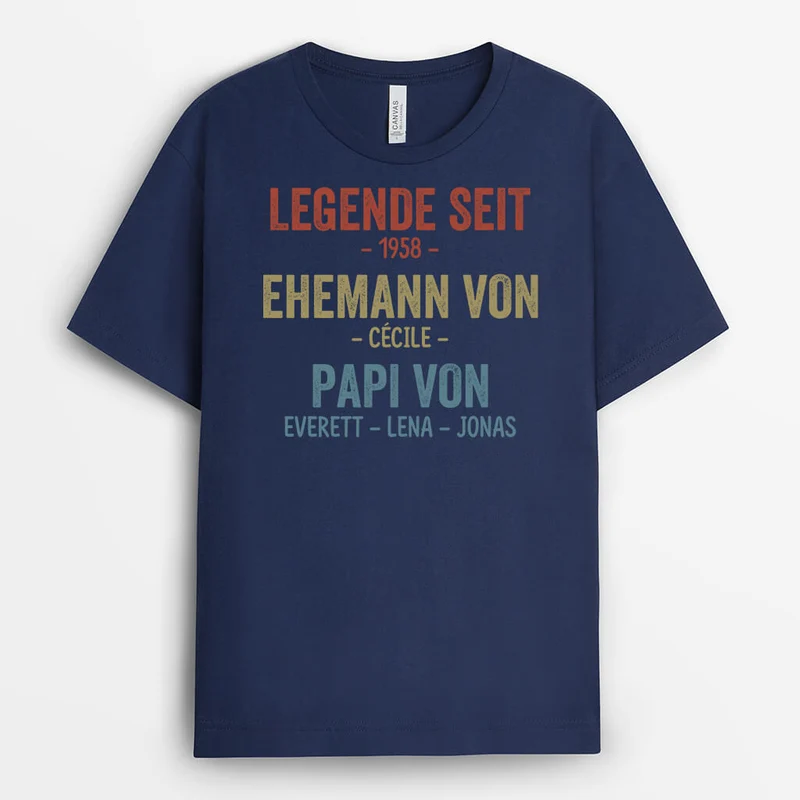 Legende Seit Ehemann Papa Opa Von - Personalisiertes Geschenk | T-Shirt für Herren