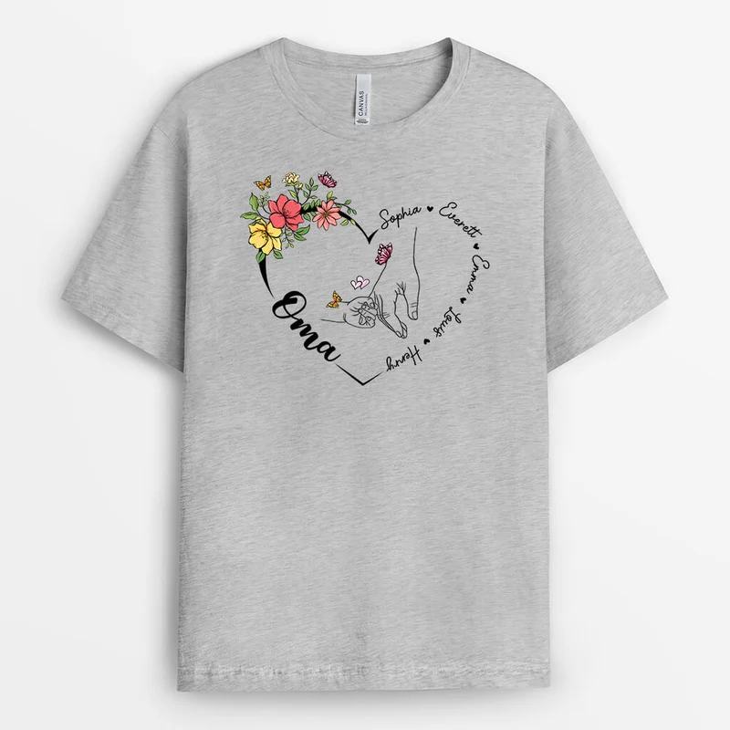 Oma Naturherz - Personalisiertes Geschenk | T-shirt für Mamas