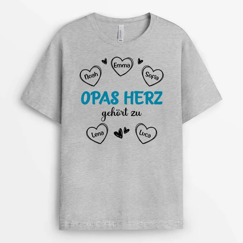 Das Herz Dieser Oma Gehört Zu - Personalisiertes Geschenk | T-shirt für Omas