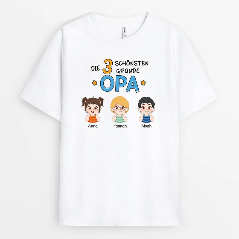 Gründe Warum Es Großartig Ist Opa/Papa Zu Sein - Personalisiertes Geschenk | T-shirt für Männer