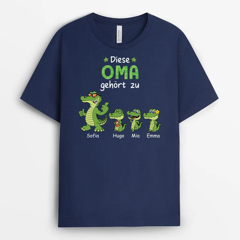Dieser Opa/Papa Gehört Zu Krokodile - Personalisiertes Geschenk | T-Shirt für Männer