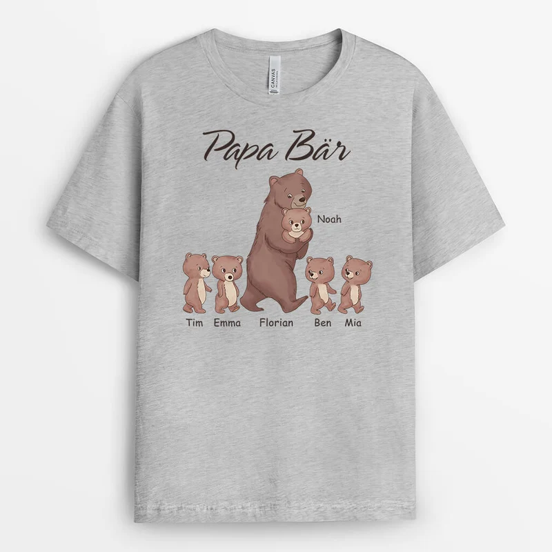 Mama Oma Bär - Personalisiertes Geschenk | Weißes T-Shirt für Frauen