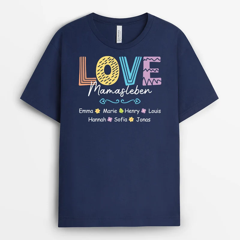 Liebe Omasleben/Mamasleben - Personalisiertes Geschenk | T-Shirt für Frauen