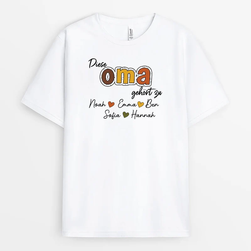 Diese Oma/Mama Gehört Zu - Personalisiertes Geschenk | T-shirt für Frauen