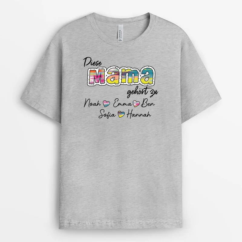 Diese Oma/Mama Gehört Zu - Personalisiertes Geschenk | T-shirt für Frauen
