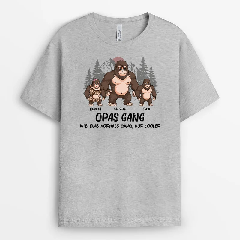 Opas Bande Wie Eine Normale Bande Nur Cooler - Personalisiertes Geschenk | T-Shirt für Opas