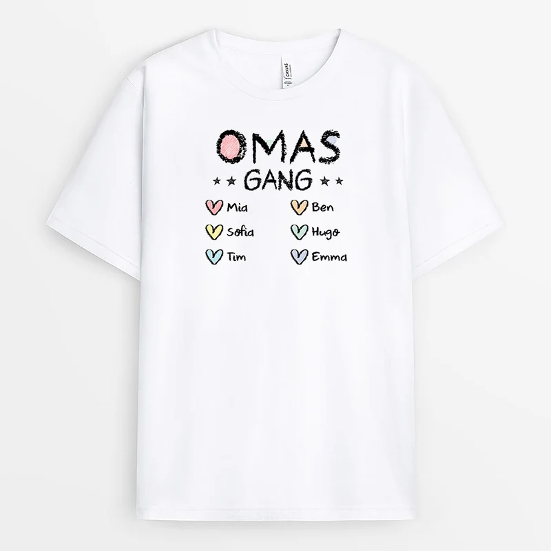 Omas/Mamas Bande Wachsmalstift - Personalisiertes Geschenk | T-shirt für Damen
