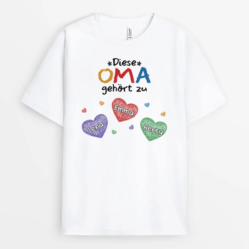 Diese Oma/Mama Gehört Zu - Personalisiertes Geschenk | T-shirt für Omas/Mamas