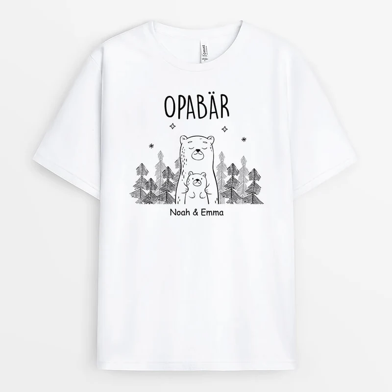 Papabär/Opabär - Personalisiertes Geschenk | T-Shirt für Männer