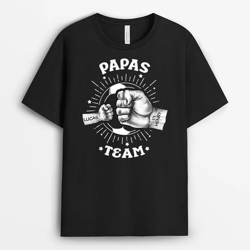 Papas Team - Personalisiertes Geschenk | T-Shirt für Papas