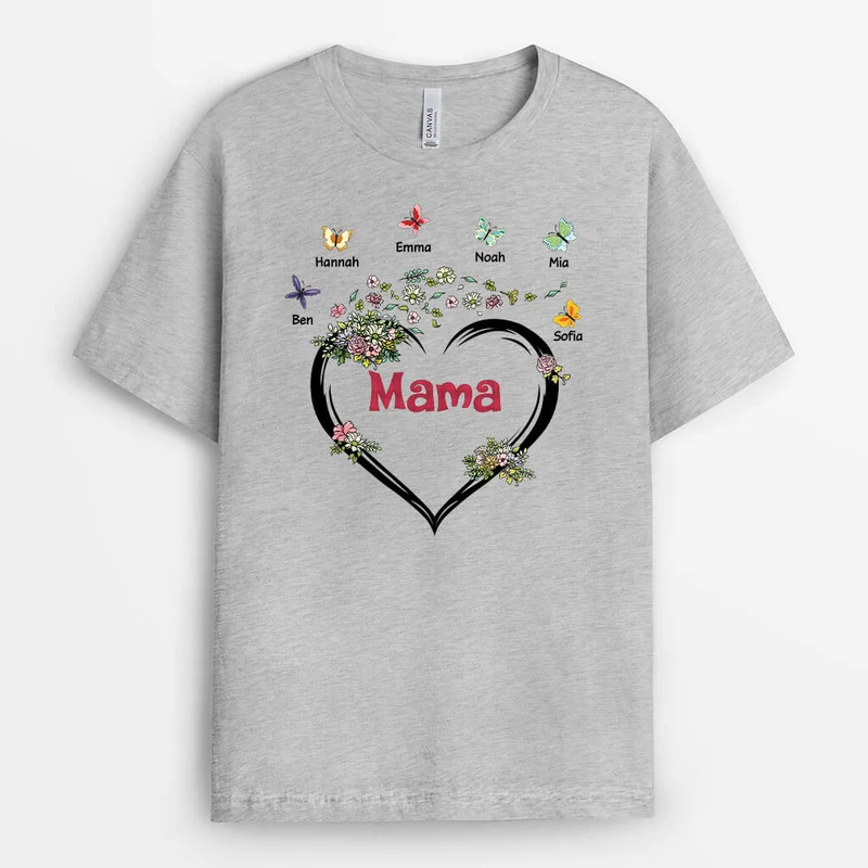 Oma Herz Natur - Personalisiertes Geschenk | T-Shirt für Omas
