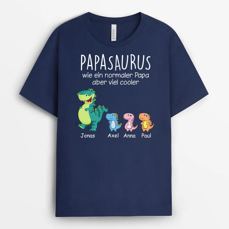 Papasaurus - Personalisiertes Geschenk | T-Shirt für Papas