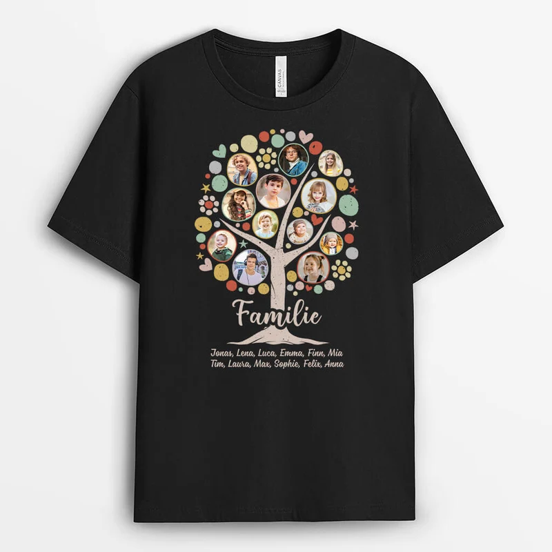 Papa Familienbaum - Personalisiertes Geschenk | T-shirt für Papas